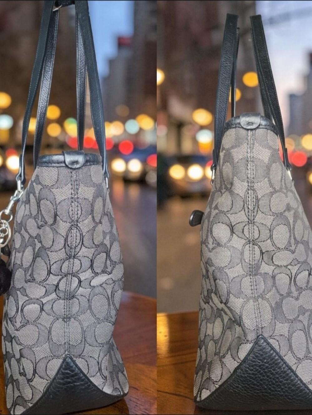 Coach Outline Signature Zip Top Tote (Style F58282) & Coach Corner Zip Wristlet - Picture 7 of 15